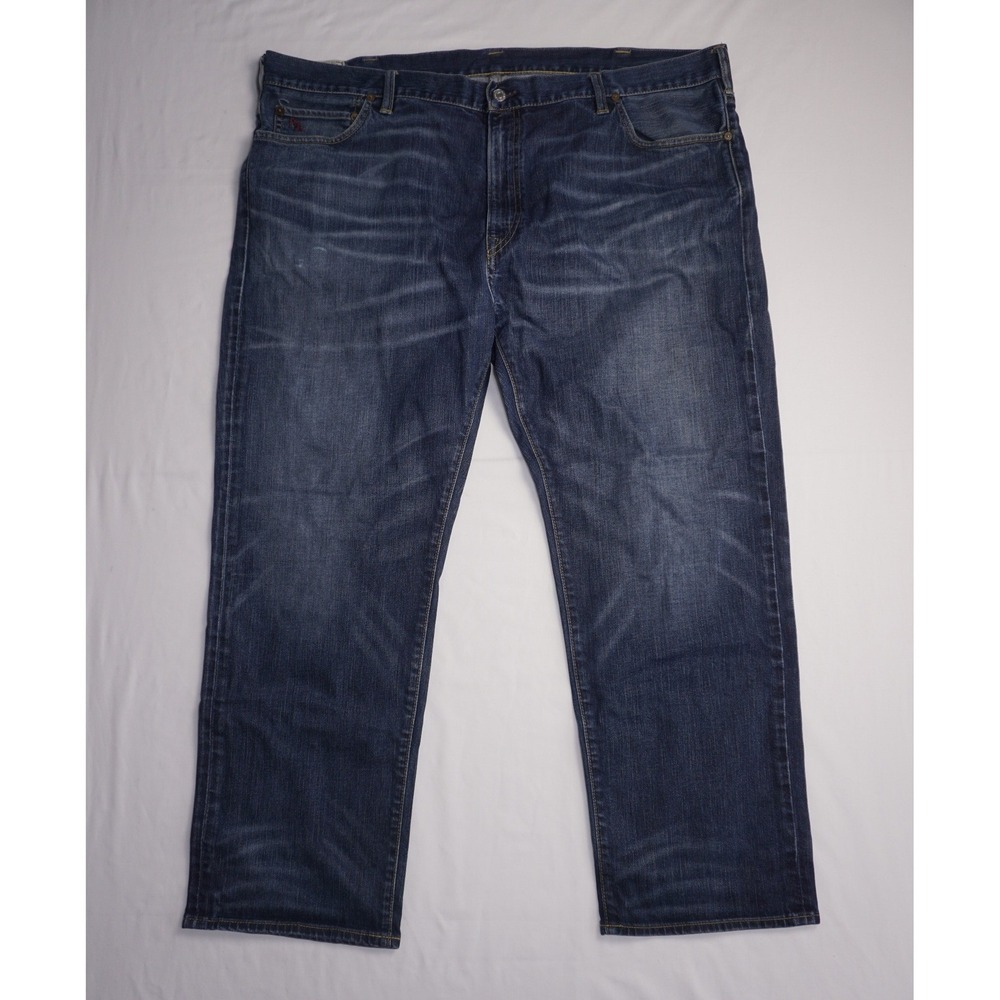Polo Ralph Lauren 46B x 30 Blue Denim Jeans Authentic Dungarees